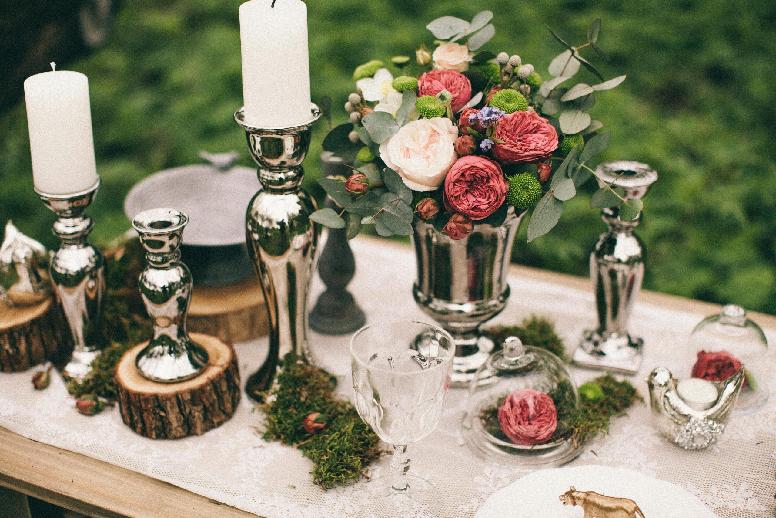 cena para novios boda papel