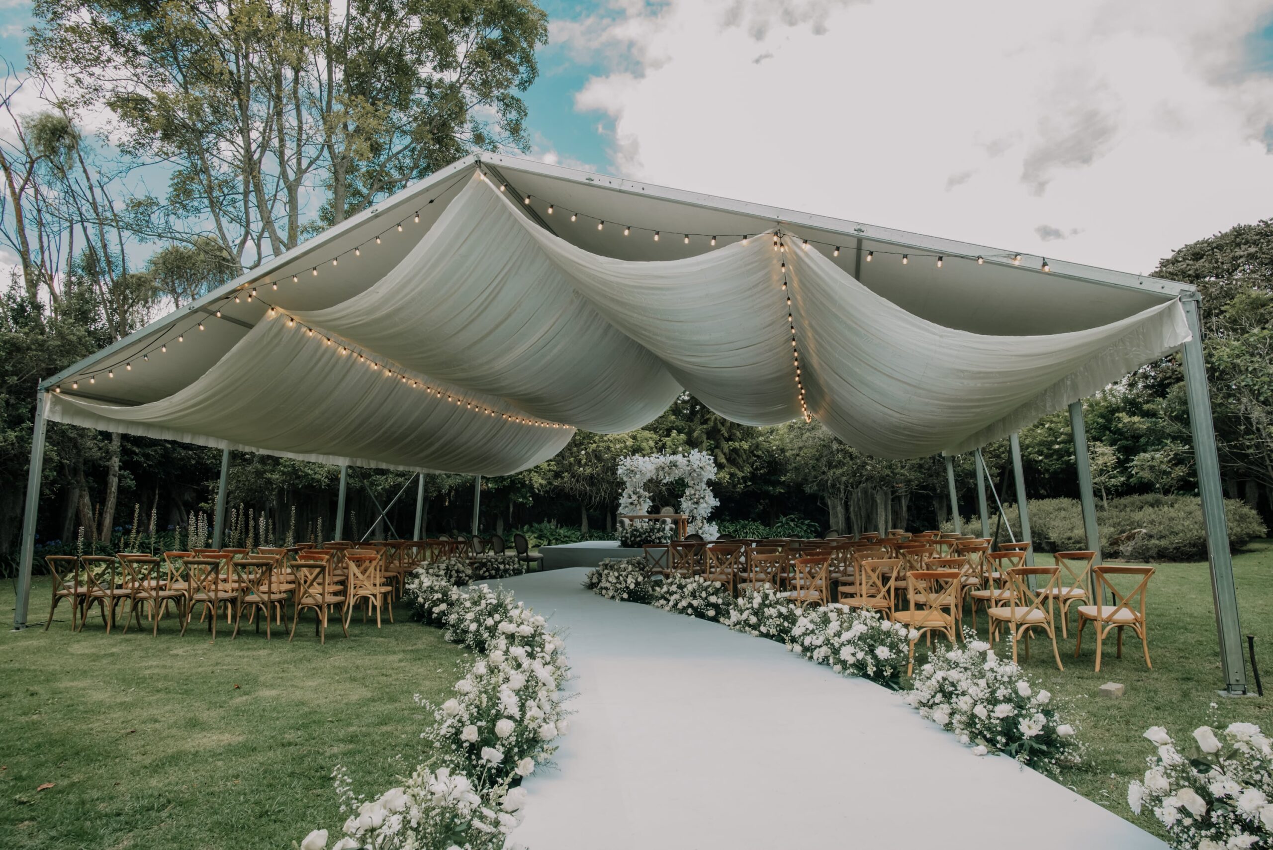 boda al aire libre en Bogotá