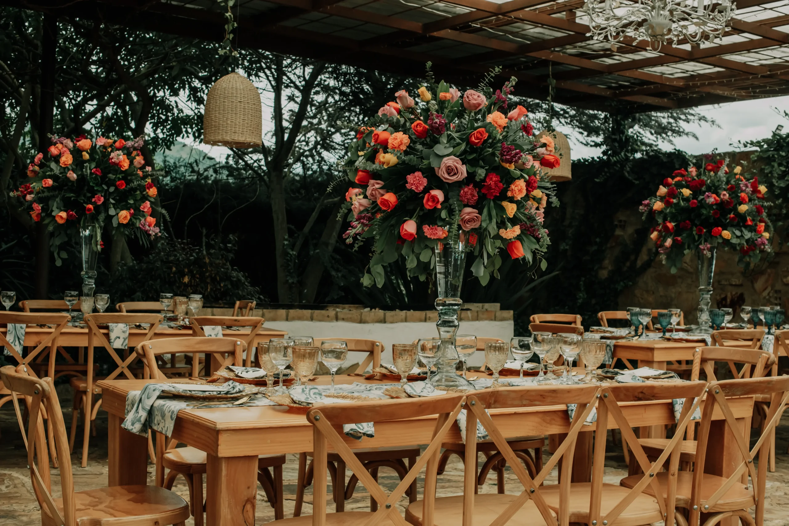 Decoracion interior campestre para boda en bogotá